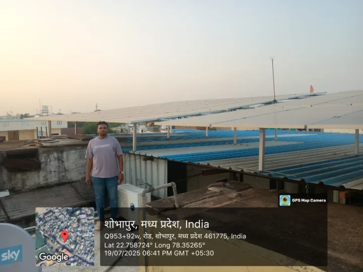 Residential solar plant of capacity 18kw - Solar installation in Pipariya Dist. Narmadapuram